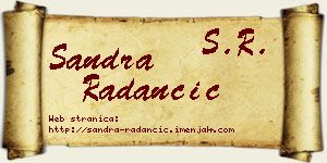 Sandra Radančić vizit kartica